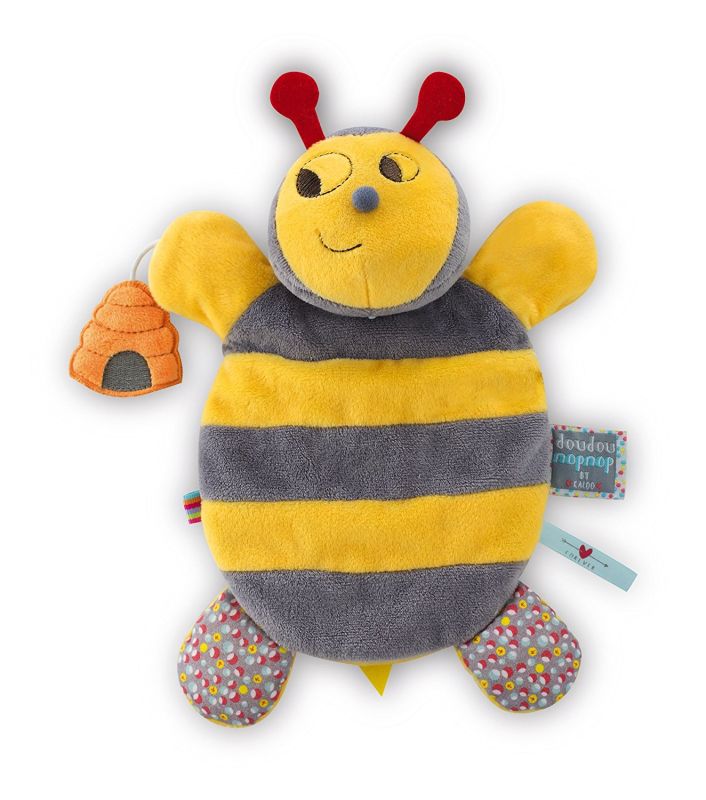  nopnop marionnette abeille jaune gris ruche 